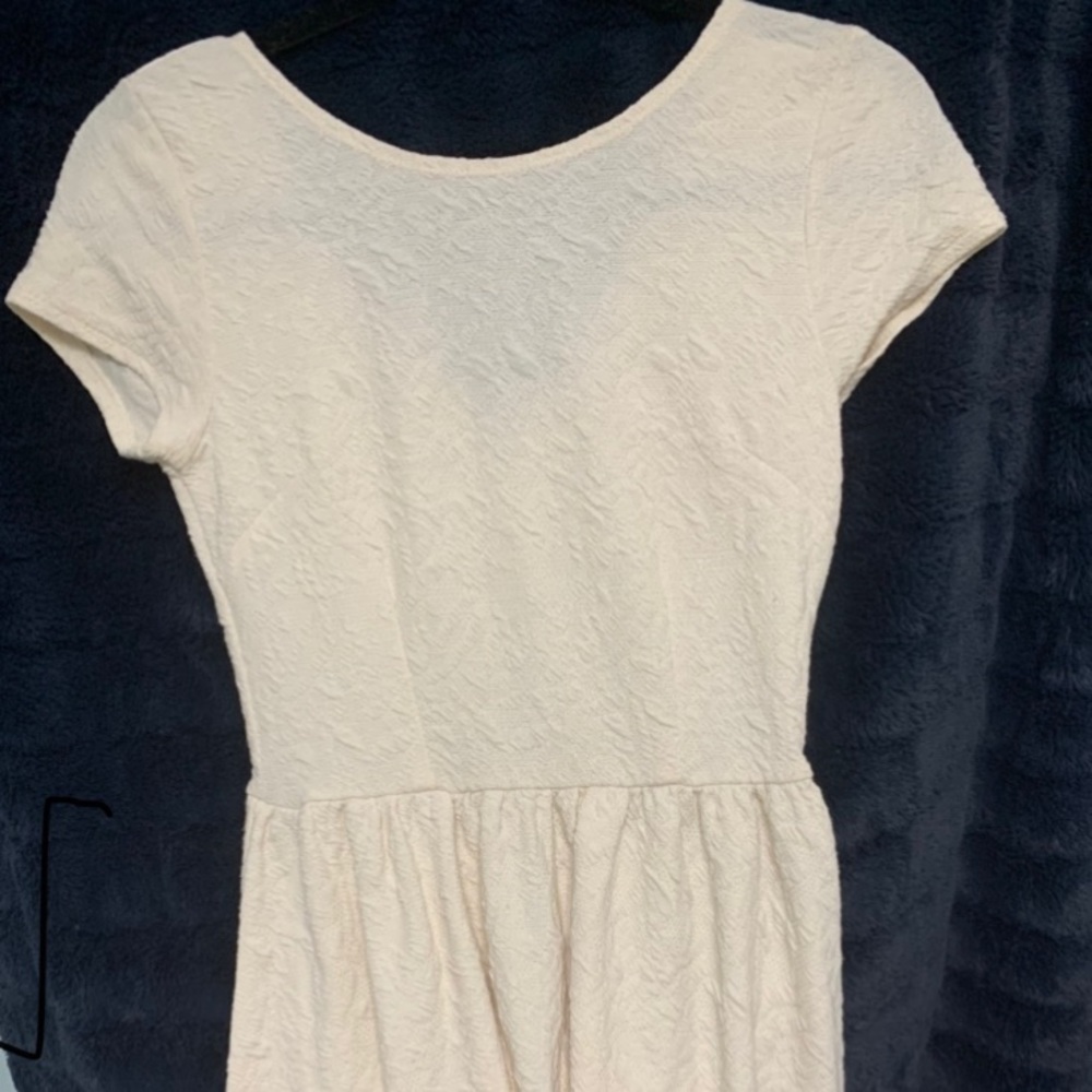 Girls cream colored cotton dress